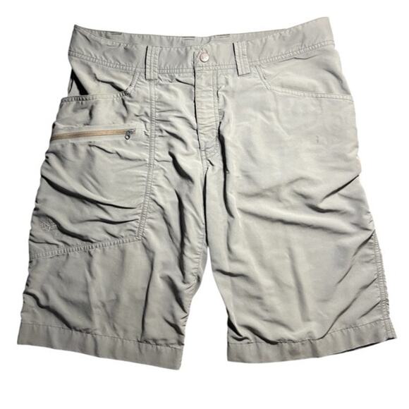 Arc'teryx Hiking Shorts Mens 34 Gray Nylon Hiking Outdoor Zip Pocket Performance - Picture 1 of 9